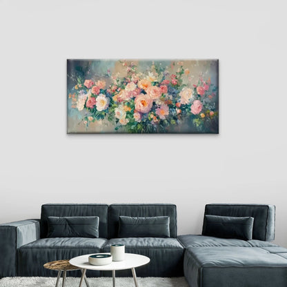 Flower A Vase Floral Wall Art Canvas Office Home Room Framed 120x60cm