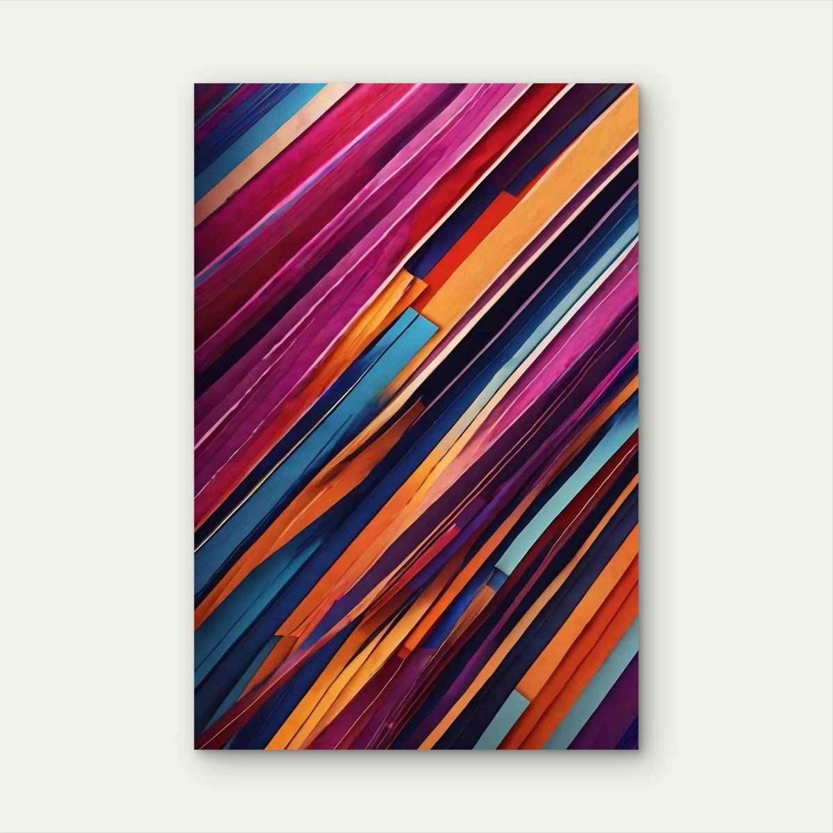 Abstract Diagonal Lines Stripes 60×90cm Metal Print Ready to Hang