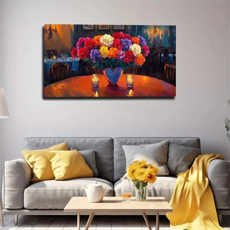 Flower Impressive Nature Floral Wall Art Canvas Office Home Room Framed 120x60cm