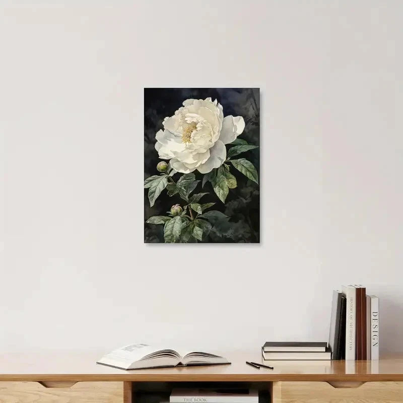 Beautiful Watercolor Flowers Antique Painting 40x60cm Metal Print Ready to Hang