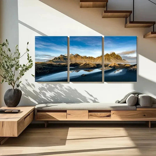 3pcs Desert & Rocks Nature Landscape Wall Art Set Canvas Framed 40x60cm - High Quality Print 100% Australian Made Wall Canvas Ready to Hang