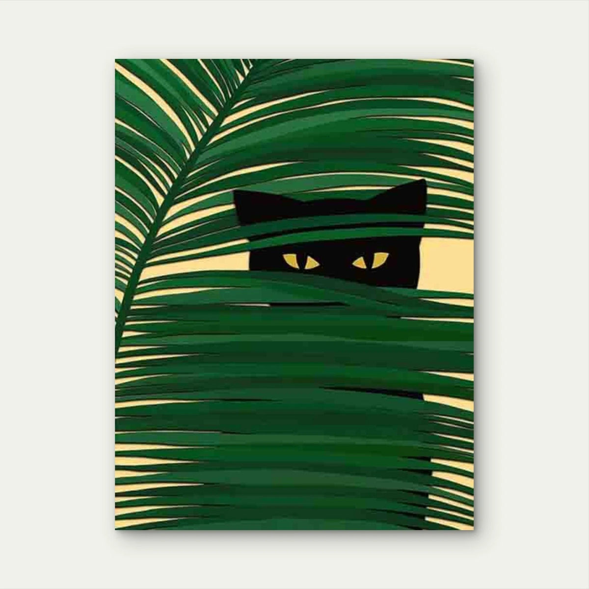 Tropical Cat 60x90cm Metal Print Ready to Hang