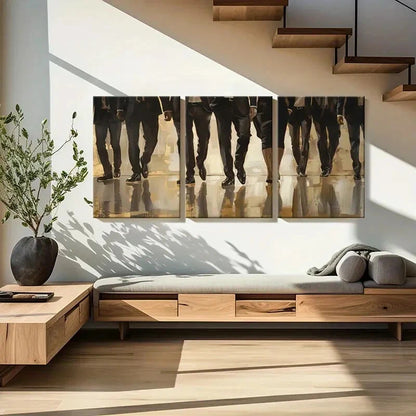 3pcs Professional Attire Business Elite Metal Print Ready to Hang Art