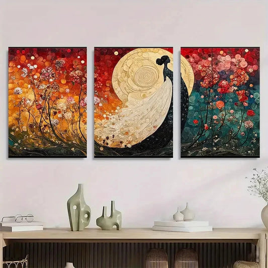 3pcs Ages Woman The Kiss and The Starry Night Metal Print Ready to Hang Art