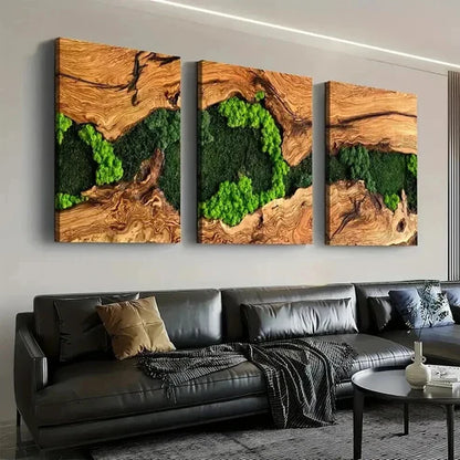3pcs Abstract Tree Forest From Over View Wall Art Set Canvas Unframed - High Quality Print 100% Australian Made Wall Canvas