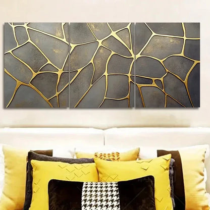 3pcs Complex Geometric Pattern Painting Wall Art Canvas Unframed - High Quality Print 100% Australian Made Wall Canvas