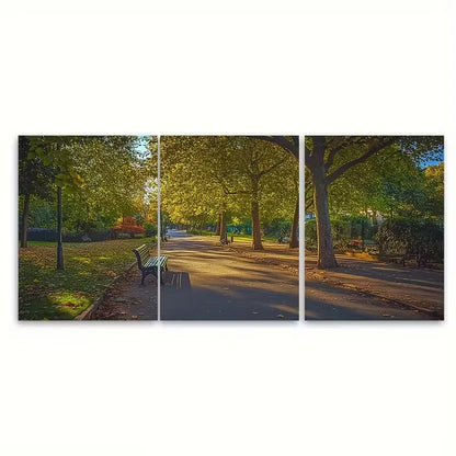3pcs Burgess Park Serenity Londons Urban Oasis Metal Print Ready to Hang Art