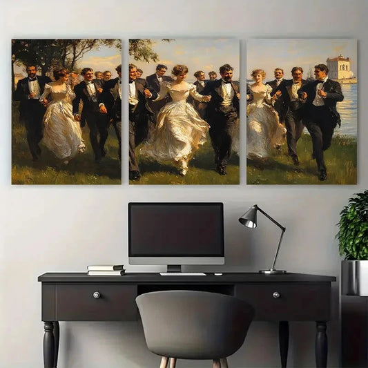 3pcs John Singer Sargent's A Capriote Metal Print Ready to Hang Art