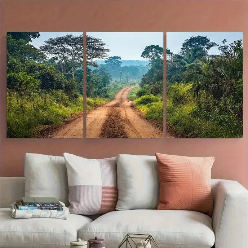 3pcs Loango National Park Africa Gabon Inspired Metal Print Ready to Hang Art