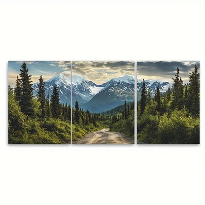 3pcs Gates of the Arctic National Park Alaska Wall Art Set Canvas Framed 50x70cm - High Quality Print 100% Australian Made Wall Canvas Ready to Hang