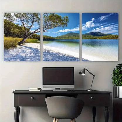 3pcs Boorangoora Fraser Island Illustration Metal Print Ready to Hang Art