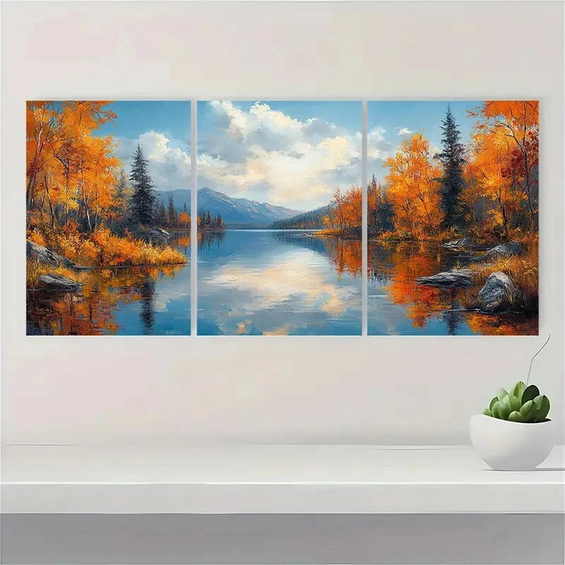 3pcs Falcon International Reservoir Metal Print Ready to Hang Art