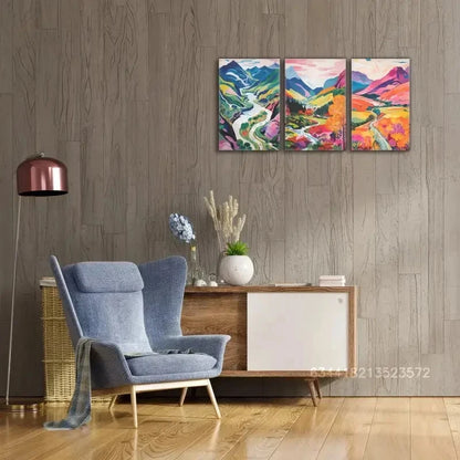 3pcs Snowdonia National Park poster Metal Print Ready to Hang Art