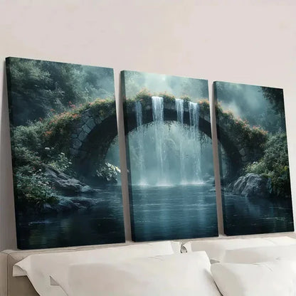 3pcs Magical Bridge Magical Forest Wall Art Canvas Unframed - High Quality Print 100% Australian Made Wall Canvas