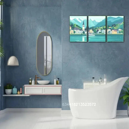 3pcs Zell am See Austria Travel art Metal Print Ready to Hang Art