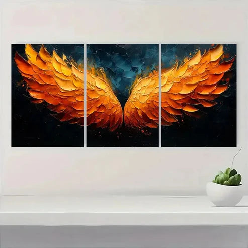 3pcs Abstract Huge Original Wings Wall Art Canvas Unframed - High Quality Print 100% Australian Made Wall Canvas