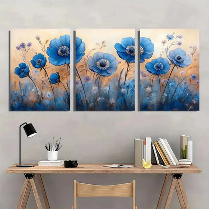 3pcs Queen Anne'S Lace Floral Art Prints Metal Print Ready to Hang Art