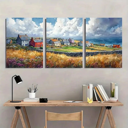 3pcs Doolin Painting County Clare Art Irish Doolin Metal Print Ready to Hang Art