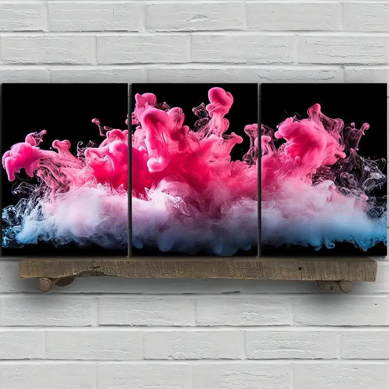 3pcs Featuring Beautiful Lines Under The Code Metal Print Ready to Hang Art