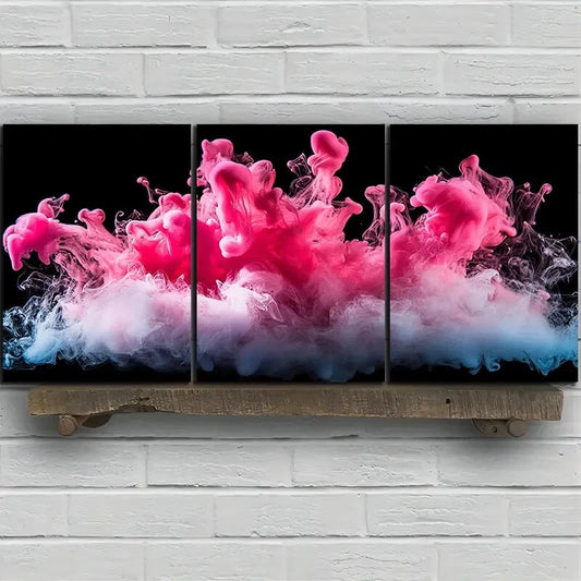 3pcs Featuring Beautiful Lines Under The Code Metal Print Ready to Hang Art