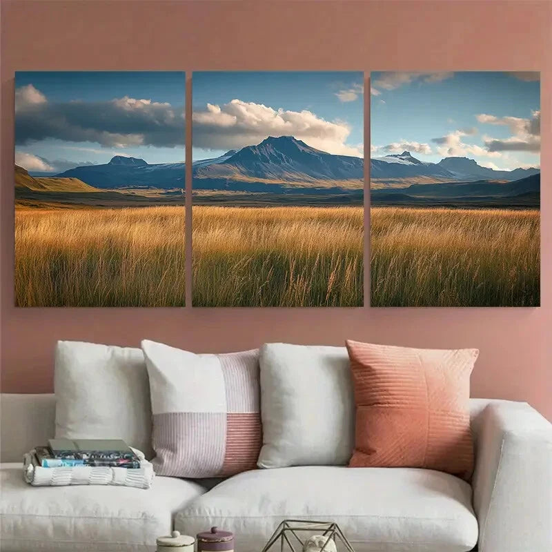 3pcs Vantajokull Awesome Travel Metal Print Ready to Hang Art