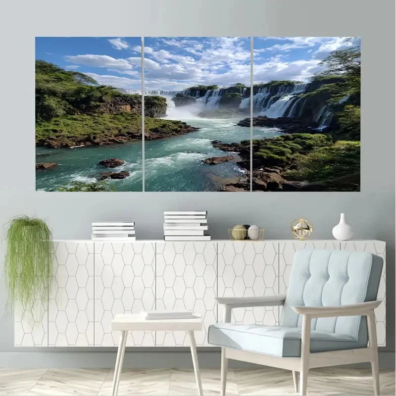 3pcs Karijini National Park in Australia Wall Art Set Canvas Framed 50x70cm - High Quality Print 100% Australian Made Wall Canvas Ready to Hang