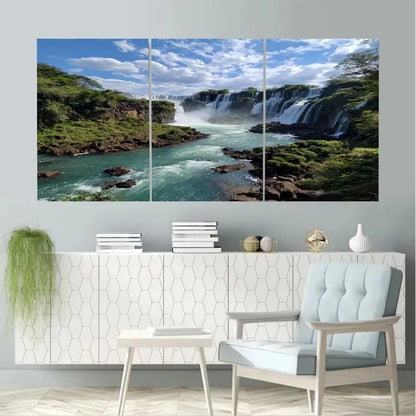 3pcs Karijini National Park in Australia Wall Art Set Canvas Framed 50x70cm - High Quality Print 100% Australian Made Wall Canvas Ready to Hang