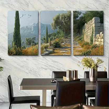 3pcs Olympia Greece Greek Landscape Metal Print Ready to Hang Art