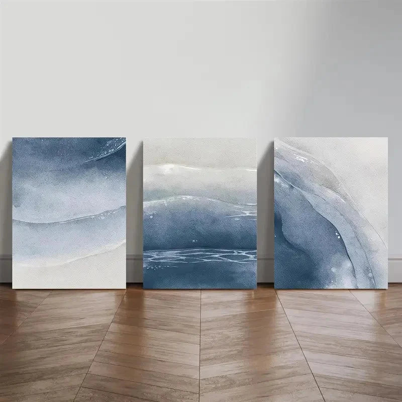 3pcs Ocean and Beach Trio Landscape Art Metal Print Ready to Hang Art