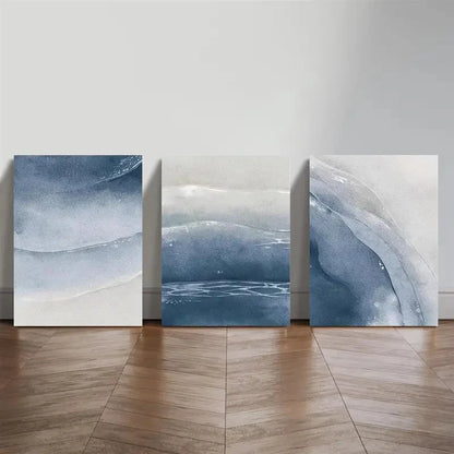 3pcs Ocean and Beach Trio Landscape Art Metal Print Ready to Hang Art