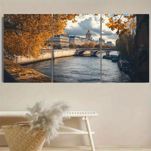 3pcs Parisian Eiffel Tower Wall Art Set Canvas Unframed – High Quality Print 100% Australian Made Wall Canvas