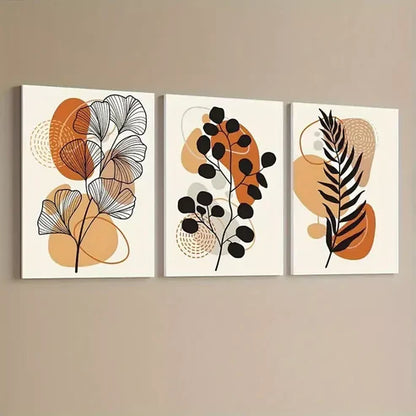 3pcs Bohemian Floral Canvas Framed 60x90cm - High Quality Print 100% Australian Made Wall Canvas Ready to Hang