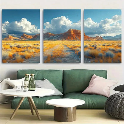 3pcs Petrified Forest National Park Metal Print Ready to Hang Art