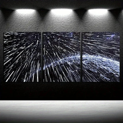 3pcs Starry Sky Light Illustration Metal Print Ready to Hang Art