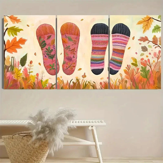 3pcs Light Pink Cottagecore Rustic Whimsical Metal Print Ready to Hang Art