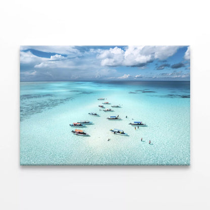 Vibrant Mnemba Island, Zanzibar  Wall Art Decor 100% Australian Made