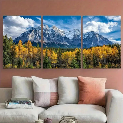 3pcs Banff National Park Alberta Canada Travel Wall Art Set Canvas Framed 60x90cm - High Quality Print 100% Australian Made Wall Canvas Ready to Hang