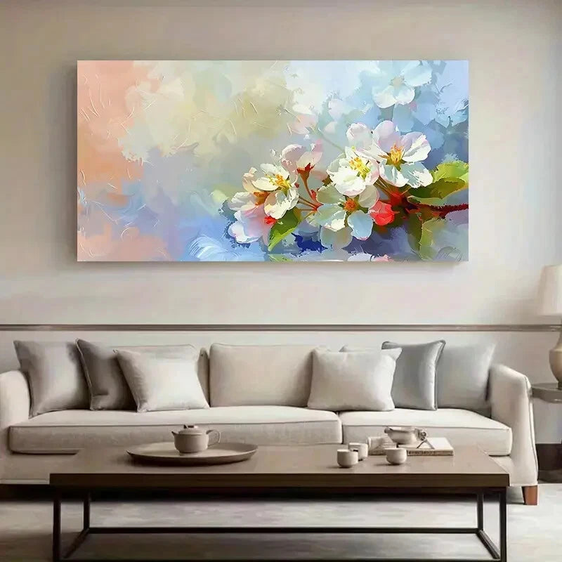 Abstract Flower Branch wall canvas office home room framed 120x60cm - Bella Home Decor