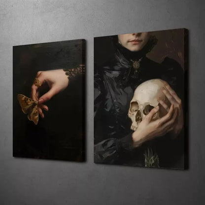 2pcs Decorative Painting, Gothic Style Art Decoration Canvas Framed 50x75cm - High Quality Print 100% Australian Made Wall Canvas Ready to Hang