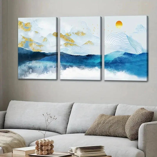 3pcs Odorless Waterproof Landscape Perfect Wall Art Set Canvas Framed 40x60cm - High Quality Print 100% Australian Made Wall Canvas Ready to Hang