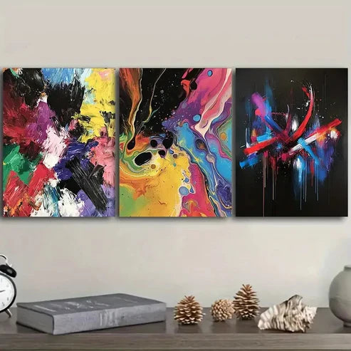 3pcs color splashes Wall Art Set Canvas Unframed - High Quality Print 100% Australian Made Wall Canvas