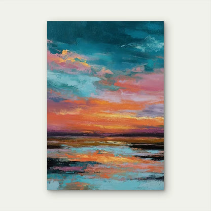 Serene Abstract Landscape Metal Print Ready to Hang