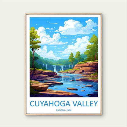 Cuyahoga Valley National Park Vintage Scenic Travel Poster Print Wall Art