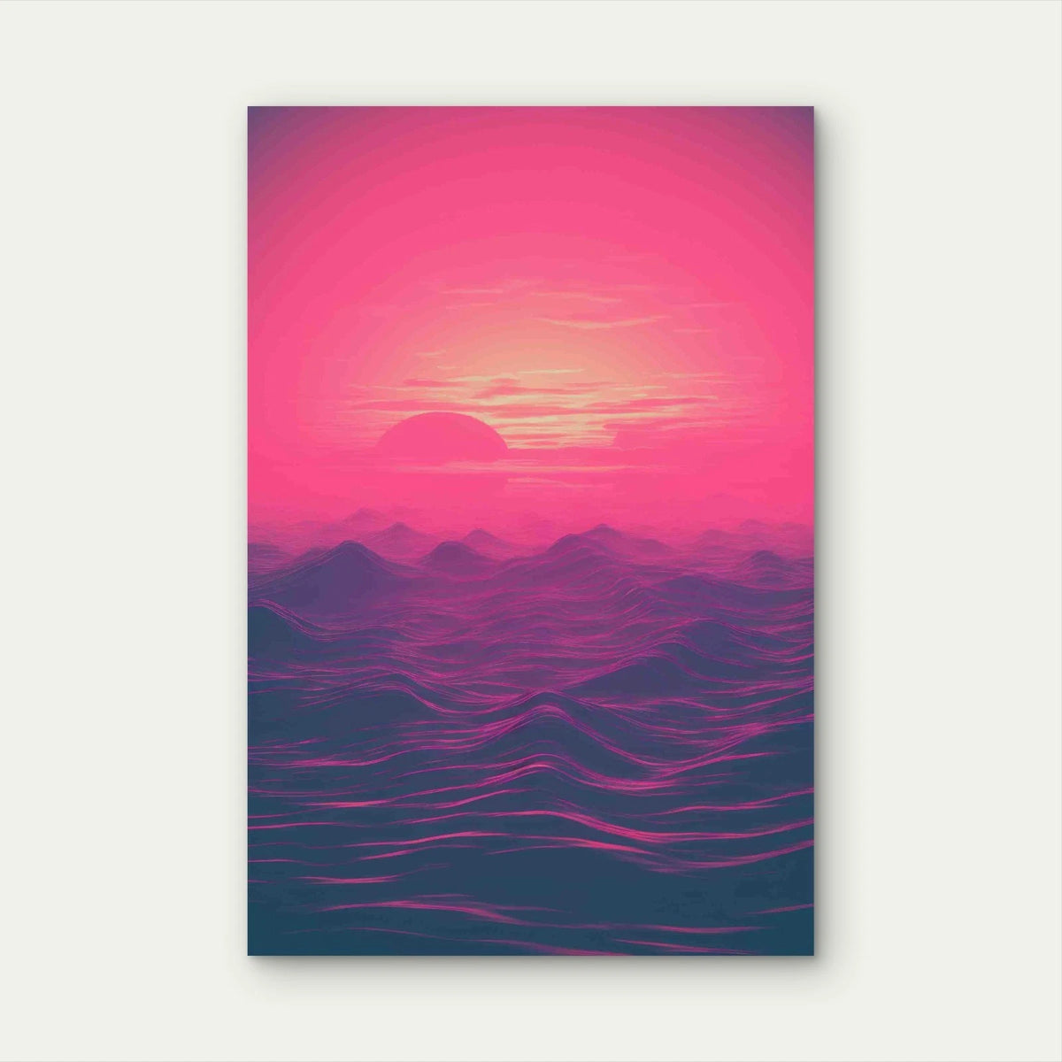 Gradient With Magenta Soft Vintage Glitch 40x60cm Metal Print Ready to Hang