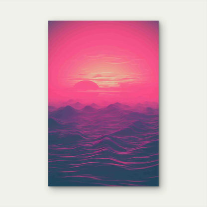 Gradient With Magenta Soft Vintage Glitch 40x60cm Metal Print Ready to Hang