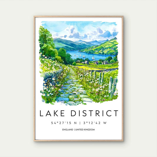 A Peaceful Path To The Lake Travel Poster Print Wall Art - Bella Home Decor