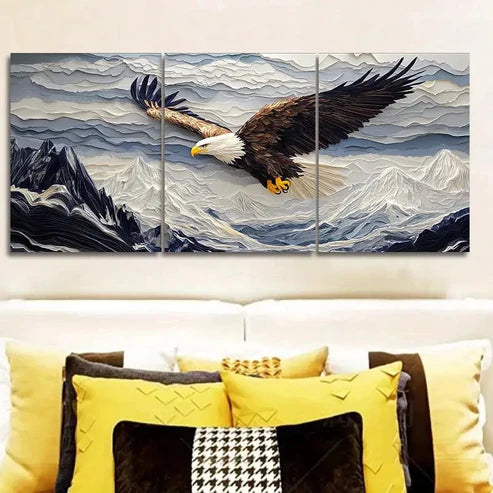 3pcs Eagle Wall Art Set Canvas Unframed - High Quality Print 100% Australian Made Wall Canvas