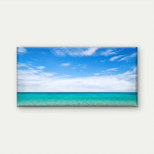 Tropical Beach View Wall Art Canvas Office Home Room Framed 120x60cm