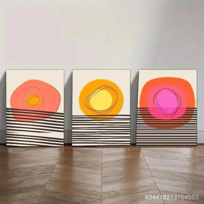 3pcs Tasteful Space Visual Enjoyment Poster Metal Print Ready to Hang Art