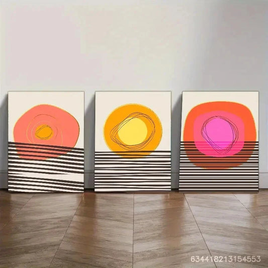 3pcs Tasteful Space Visual Enjoyment Poster Metal Print Ready to Hang Art